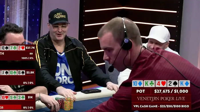 扑（pū）克顽（wán）童Hellmuth 河牌惊现（xiàn）四条39%胜率收下巨池（chí）